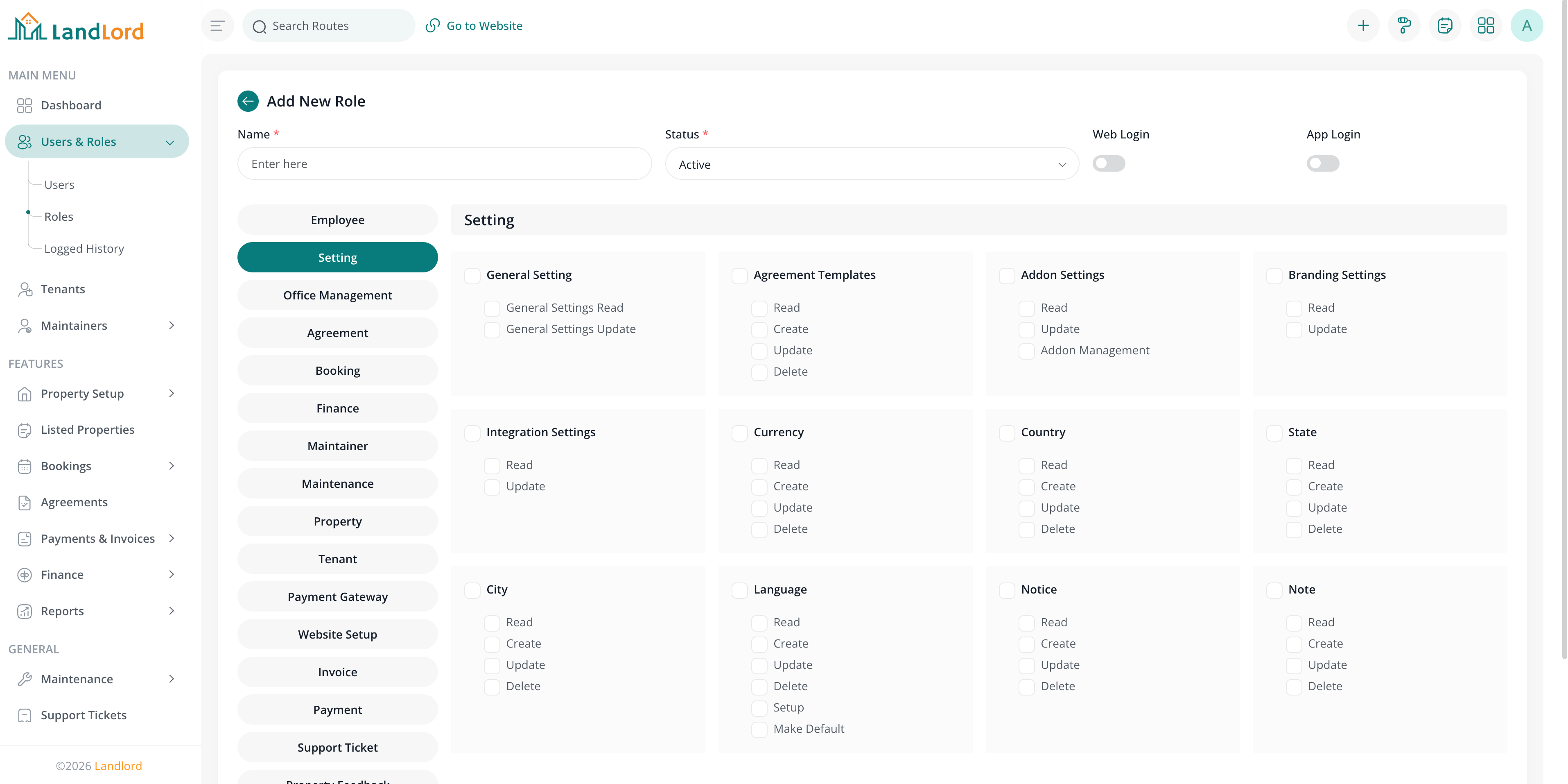 Assign permissions to role